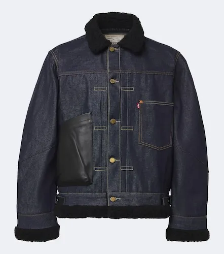 Sacai Chaqueta de denim con piel - Sacai - Modalova
