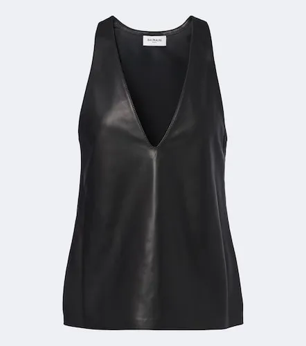 Balmain Top de piel - Balmain - Modalova