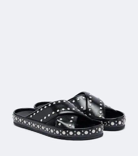 Fendi Studded leather slides - Fendi - Modalova
