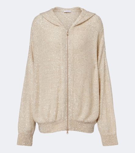 Sudadera con capucha de punto con lentejuelas - Brunello Cucinelli - Modalova