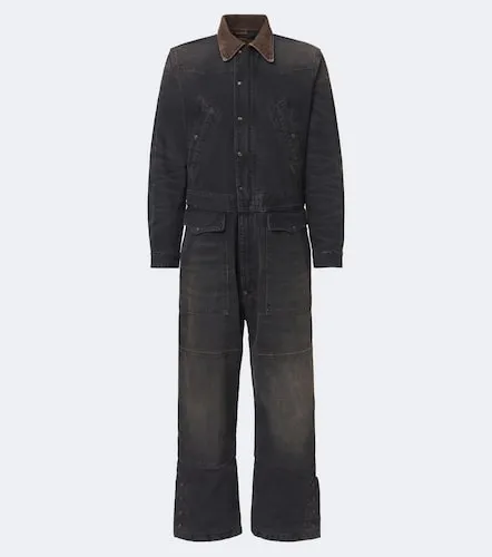 RRL Corduroy-trimmed denim jumpsuit - RRL - Modalova