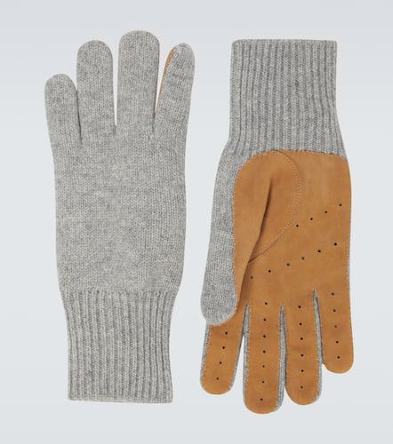 Cashmere and suede gloves - Brunello Cucinelli - Modalova