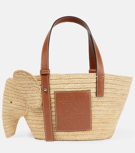 Elephant Small raffia basket bag - Loewe - Modalova