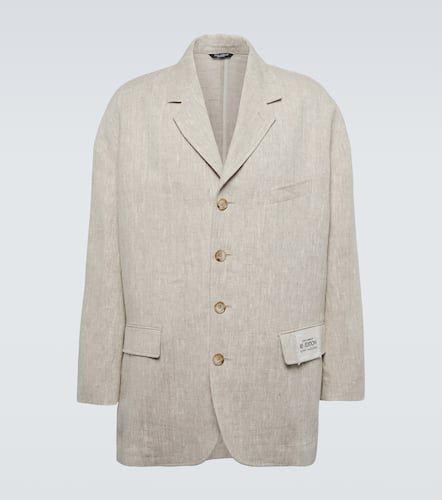 Single-breasted linen blazer - Dolce&Gabbana - Modalova