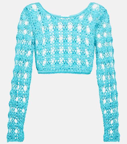 Bella cotton crochet crop top - Anna Kosturova - Modalova