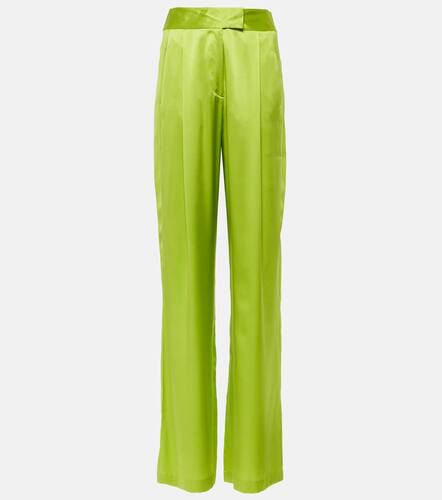 High-rise silk satin wide-leg pants - The Sei - Modalova