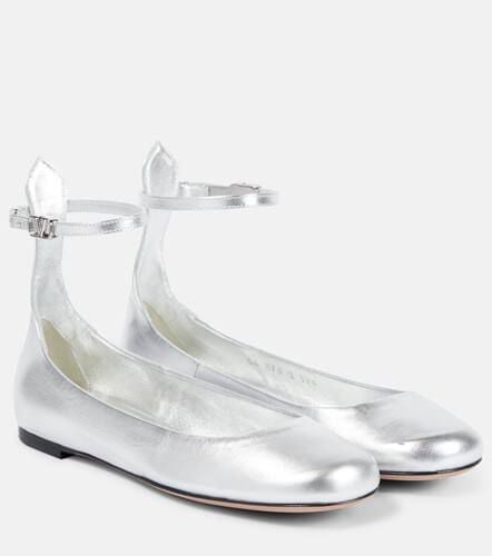 Tan-Go metallic leather ballet flats - Valentino Garavani - Modalova