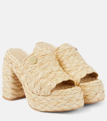 Mules con plataforma Skyla efecto rafia - Stella McCartney - Modalova