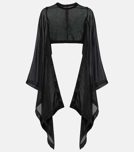 Rick Owens Caped cotton cropped top - Rick Owens - Modalova