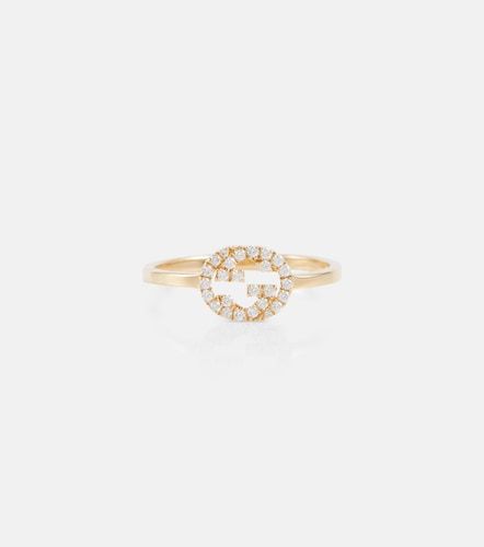 Anello Interlocking G in 18kt con diamanti - Gucci - Modalova