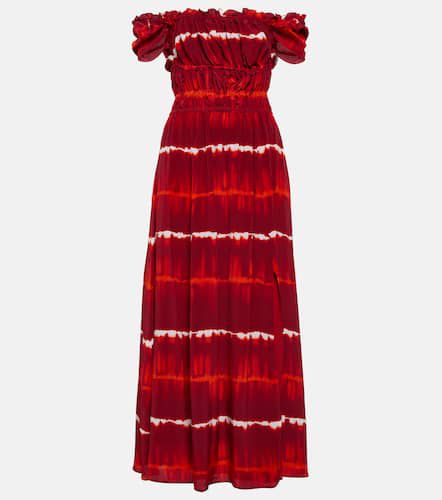 Printed off-shoulder silk midi dress - Altuzarra - Modalova