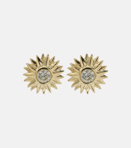 Sunburst 14kt earrings with diamonds - Sydney Evan - Modalova