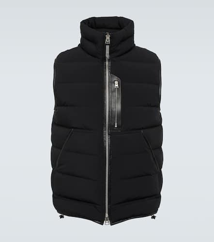 Tom Ford Leather-trimmed down vest - Tom Ford - Modalova