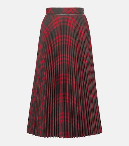 Check plissÃ© midi skirt - Burberry - Modalova