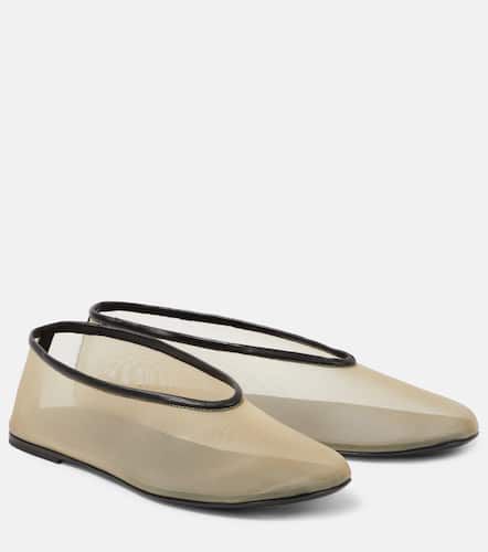 Marcy leather-trimmed mesh ballet flats - Khaite - Modalova