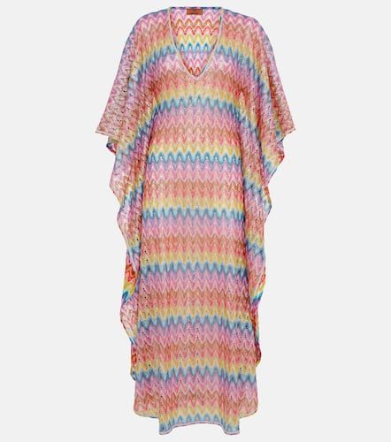 Zig Zag pointelle beach dress - Missoni - Modalova