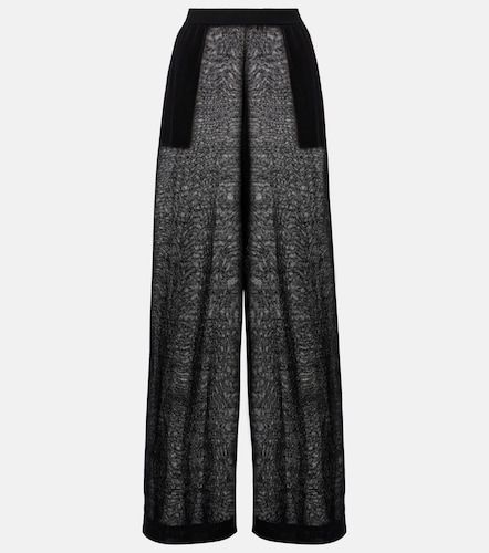 Alaïa Pantaloni a gamba larga in lino e seta - Alaia - Modalova