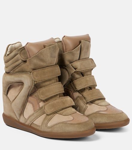 Bekett leather and suede wedge sneakers - Isabel Marant - Modalova