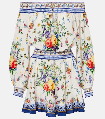 Printed silk crepe minidress - Camilla - Modalova