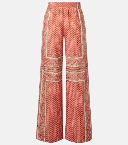 Printed cotton wide-leg pants - Valentino Garavani - Modalova
