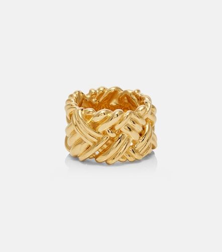 Intreccio -plated sterling silver ring - Bottega Veneta - Modalova