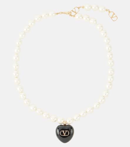 Collana Cuore con perle bijoux - Valentino - Modalova