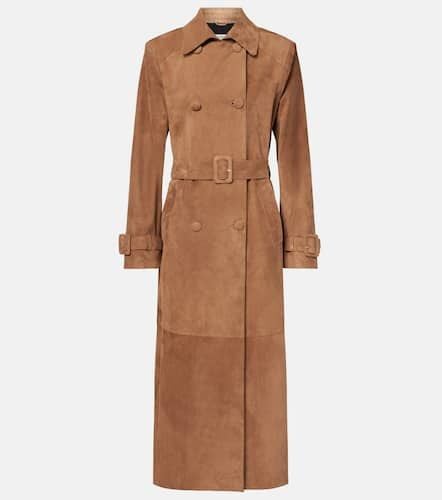 Nour Hammour Tate suede trench coat - Nour Hammour - Modalova