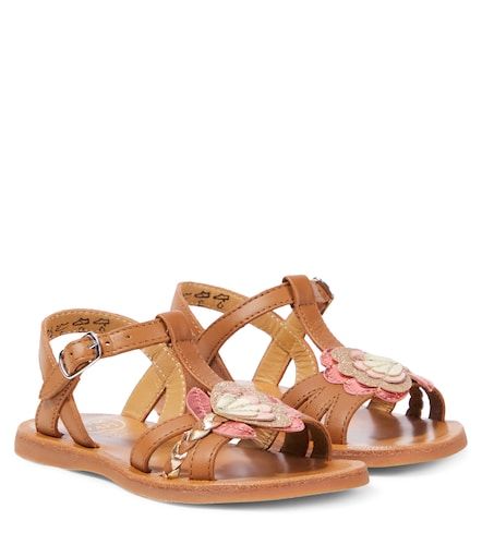 Sandalen Plagette Alto aus Leder - Pom d'Api - Modalova