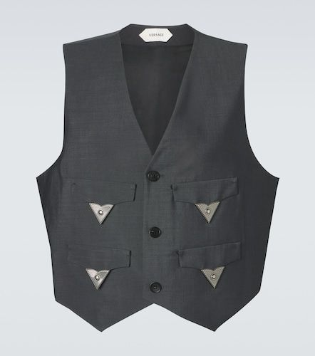 Versace Gilet in lana e mohair - Versace - Modalova