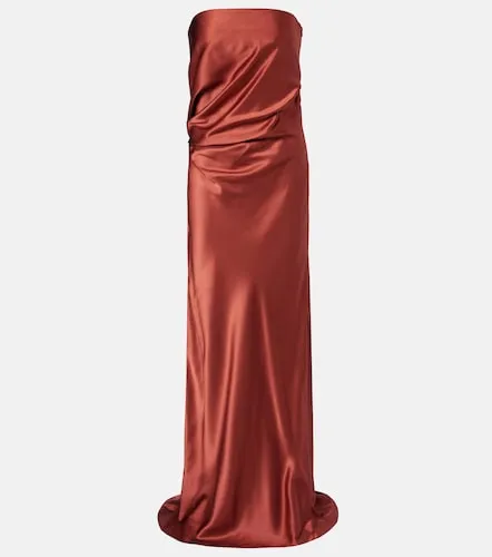 Draped silk charmeuse bustier gown - The Sei - Modalova
