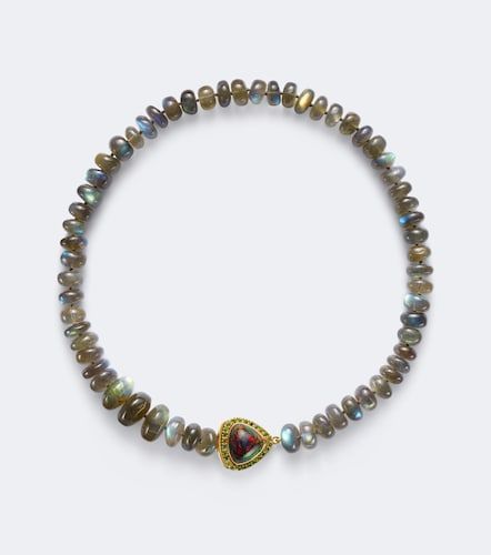 Collar de oro de 18 ct con cuentas y piedras - Ileana Makri - Modalova