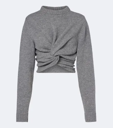 Cropped gathered wool sweater - Balenciaga - Modalova