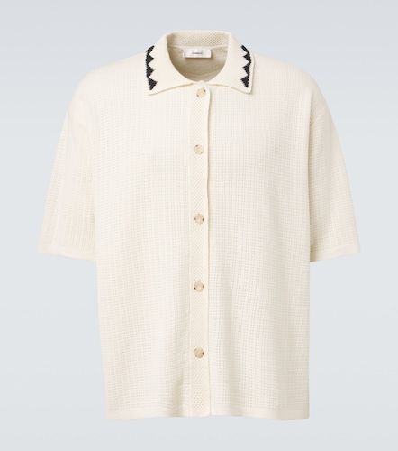 Embroidered crochet cotton-blend top - Commas - Modalova