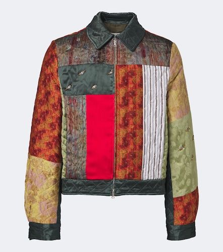 Embellished patchwork blouson jacket - Dries Van Noten - Modalova