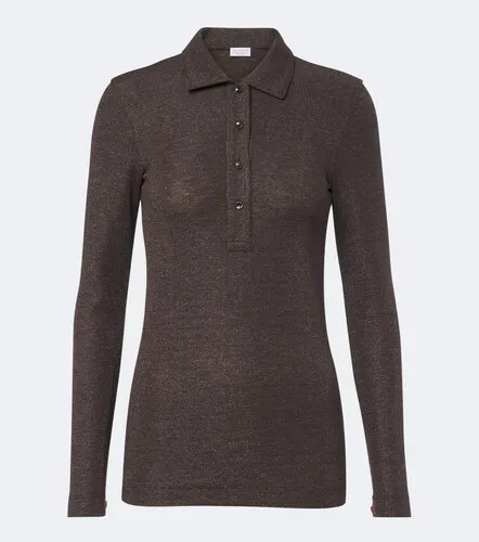 Wool-blend polo sweater - Brunello Cucinelli - Modalova
