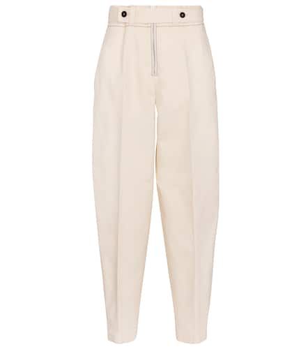 High-rise tapered cotton pants - Jil Sander - Modalova