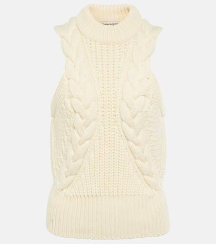 Cable-knit wool sweater vest - Alexander McQueen - Modalova
