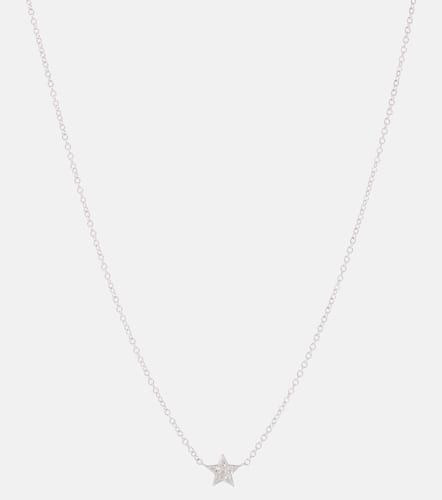 Invisible Set Diamond Star 18kt white gold necklace with diamonds - Maria Tash - Modalova