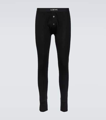 Loewe Logo-jacquard wool leggings - Loewe - Modalova