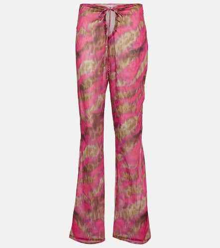 Teresa sheer mid-rise flared pants - Bananhot - Modalova