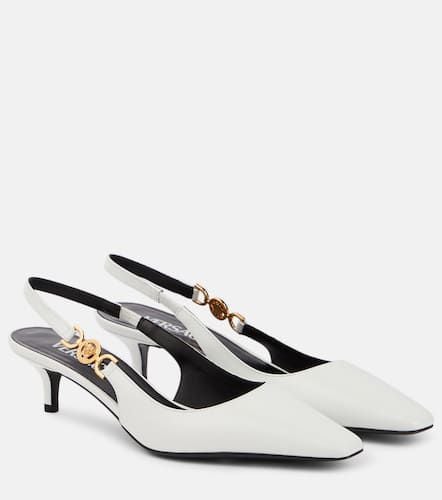 Medusa Biggie leather slingback pumps - Versace - Modalova