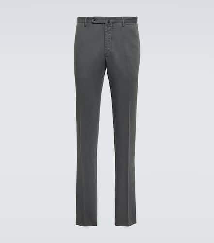 Cotton and linen straight pants - Incotex - Modalova