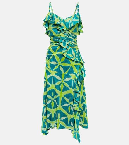Vestido midi Zoya de seda estampado - Ulla Johnson - Modalova