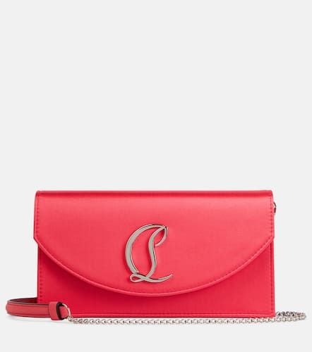 Loubi54 silk-satin clutch - Christian Louboutin - Modalova