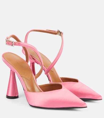 Arya 90 satin slingback pumps - D'Accori - Modalova