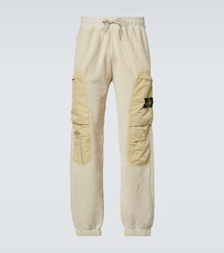 Compass cotton-blend fleece cargo sweatpants - Stone Island - Modalova