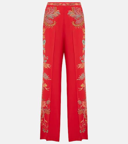 Floral silk crêpe de chine palazzo pants - Etro - Modalova