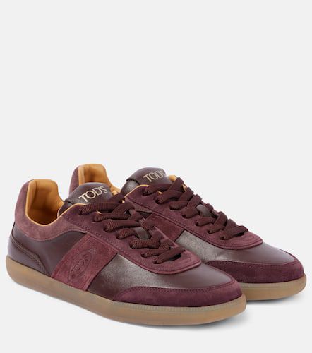 Tabs suede-trimmed leather sneakers - Tod's - Modalova