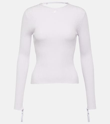 CourrÃ¨ges Logo cutout ribbed-knit top - Courreges - Modalova