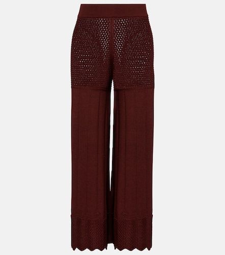 Recit open-knit cotton-blend wide-leg pants - Eres - Modalova
